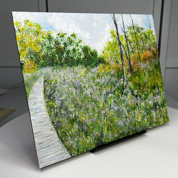 Original Acrylic Painting "Walking Into Nature" 8 x 10" Unframed Artwork - Picture 3 of 7